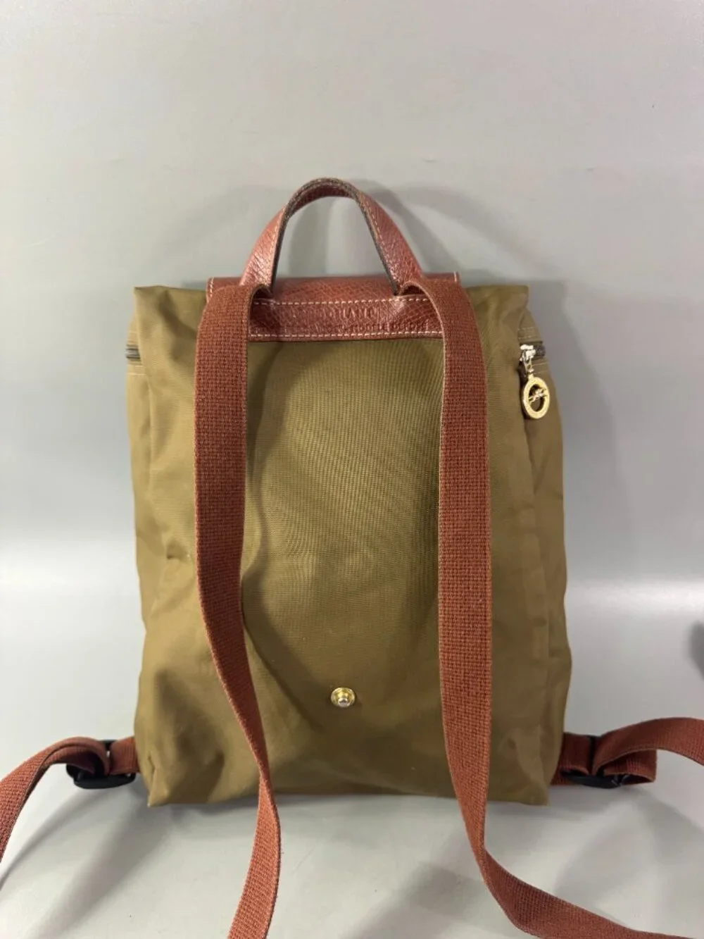 Longchamp Le Pliage Medium Backpack in Green